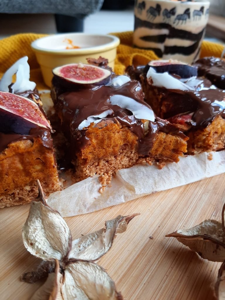 receta barritas dulces calabaza chocolate vegana