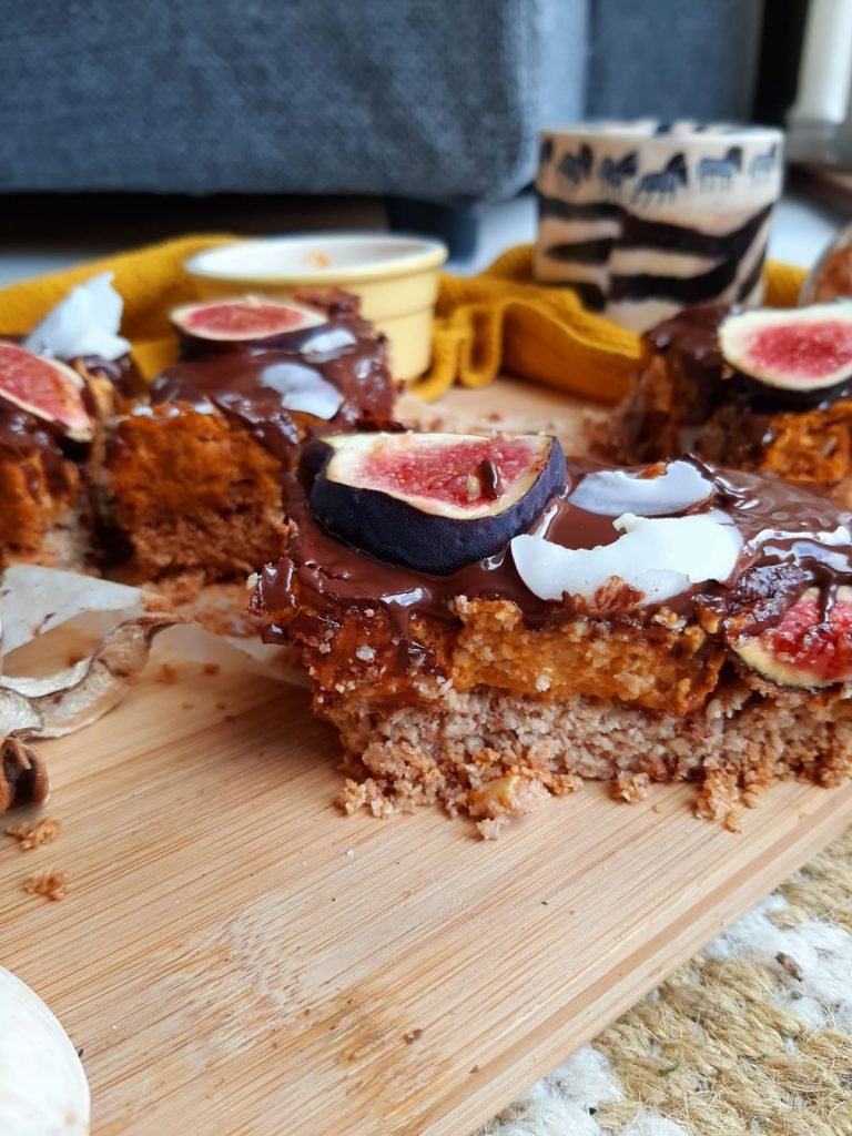 receta vegana barritas de calabaza y chocolate